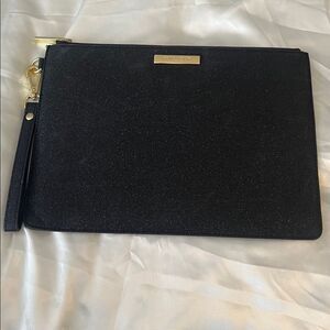 Katie Loxton Black Glitter Pouch - NWT